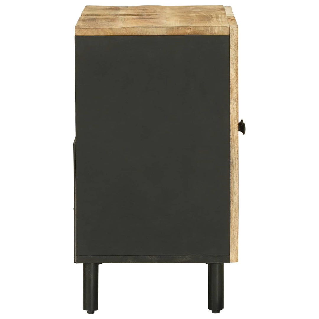 Diskbänksskåp Brun Och Svart 62 X 33 X 58 Cm Massivt Mangoträ