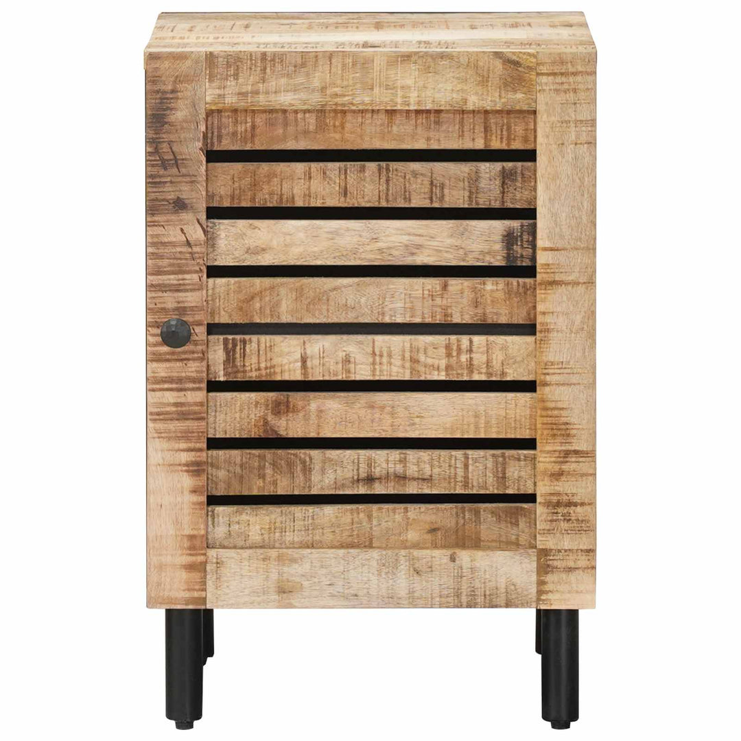 Badrumsskåp Brun Och Svart 38 X 33,5 X 58 Cm Massivt Mangoträ