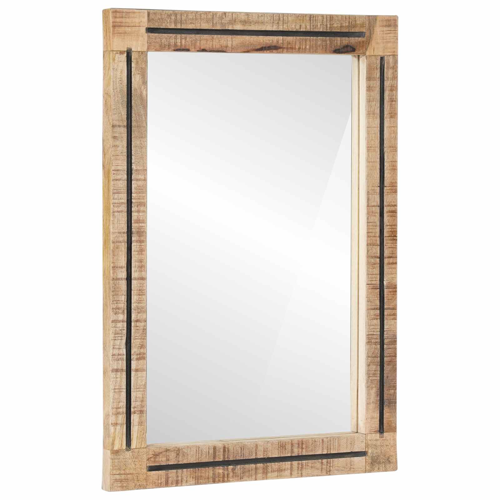 Spegel Väggmonterad Brun Och Svart 70 X 50 X 3 Cm Glas