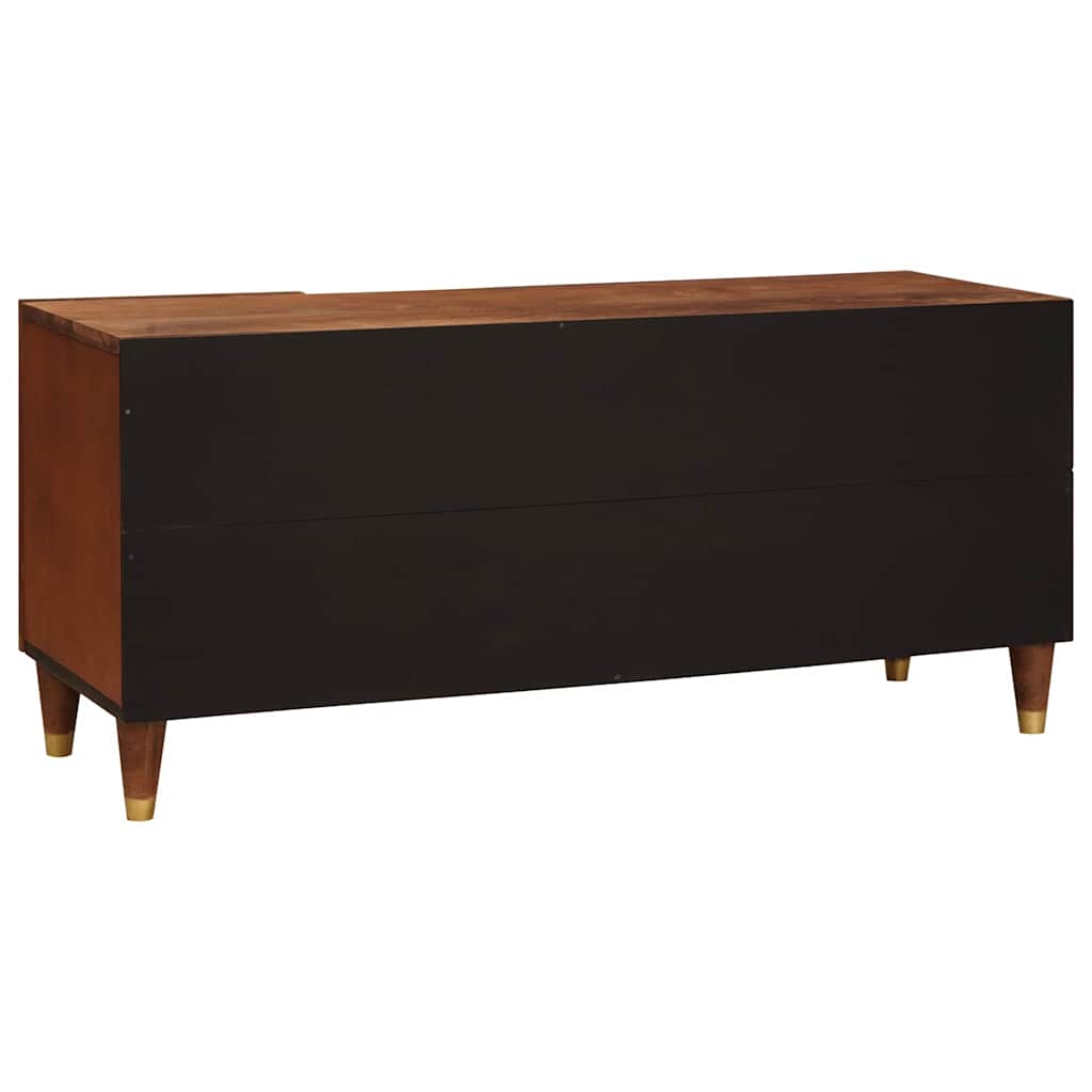 Tv-Skåp Med Hylla Brun 105 X 33,5 X 46 Cm Massivt Mangoträ