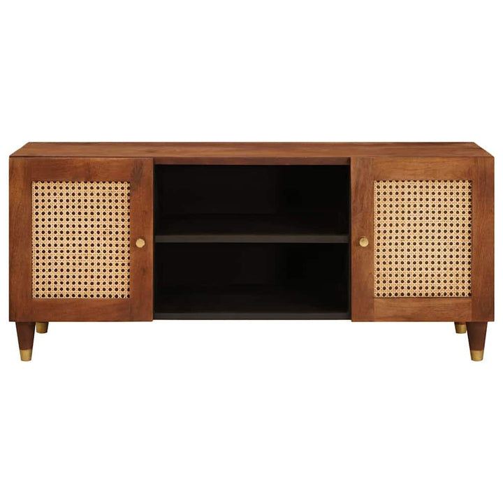 Tv-Skåp Med Hylla Brun 105 X 33,5 X 46 Cm Massivt Mangoträ