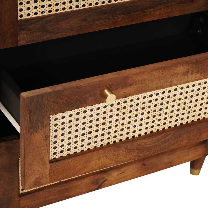 Sideboard Brun 60 X 33 X 75 Cm Massivt Mangoträ