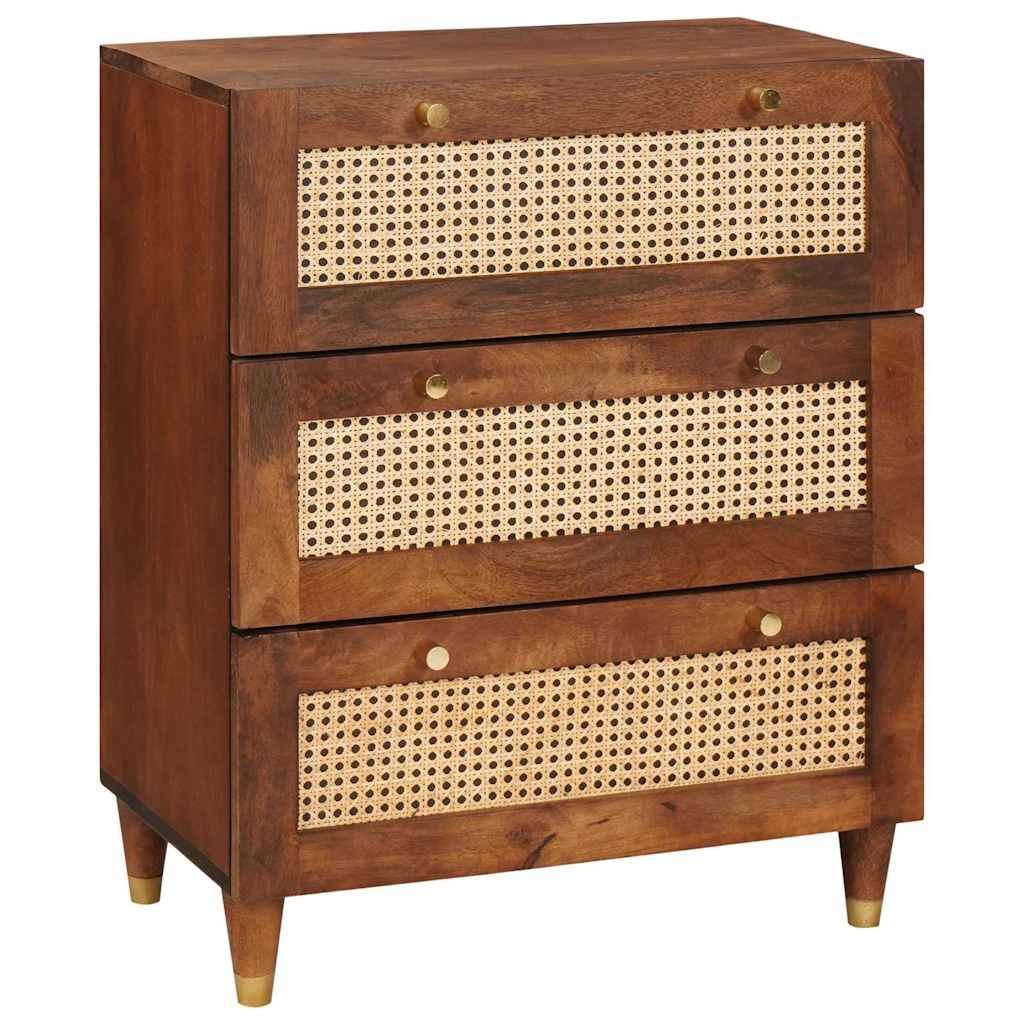 Sideboard Brun 60 X 33 X 75 Cm Massivt Mangoträ