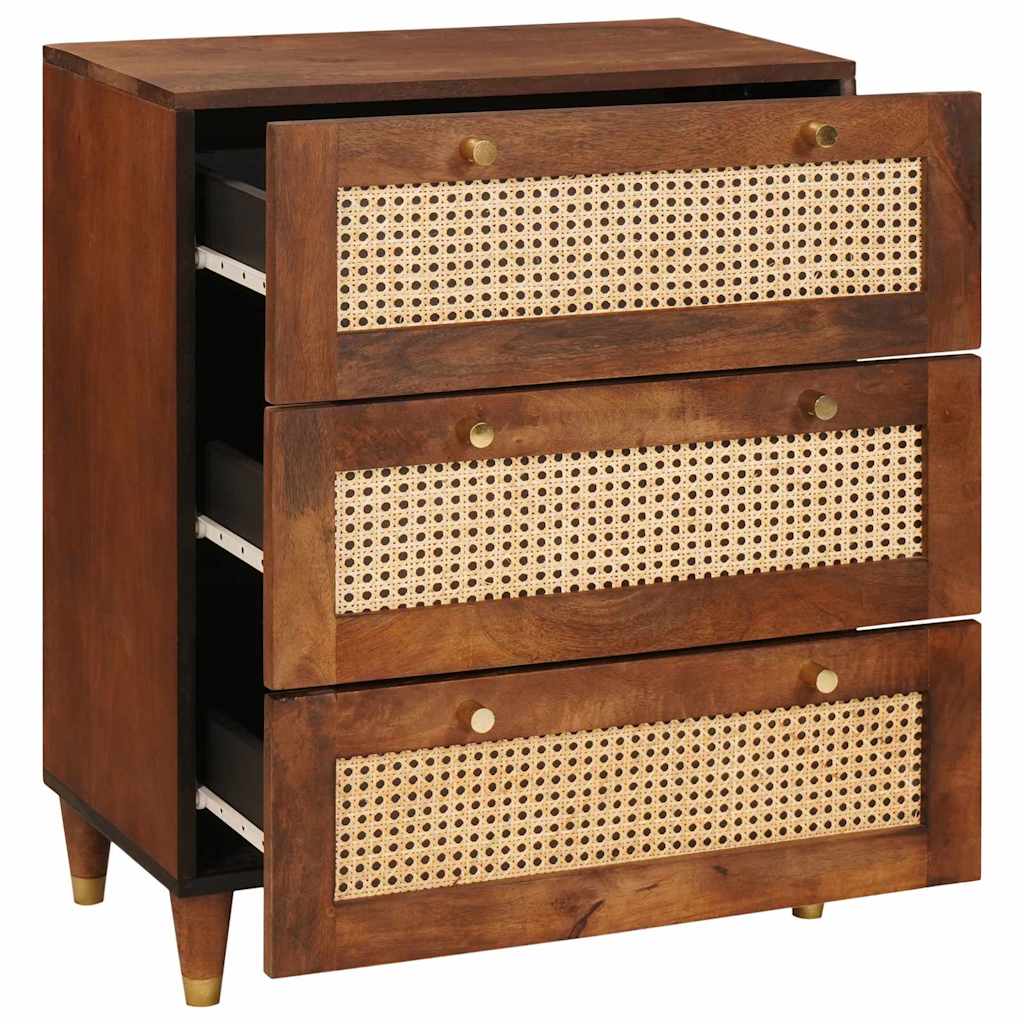 Sideboard Brun 60 X 33 X 75 Cm Massivt Mangoträ