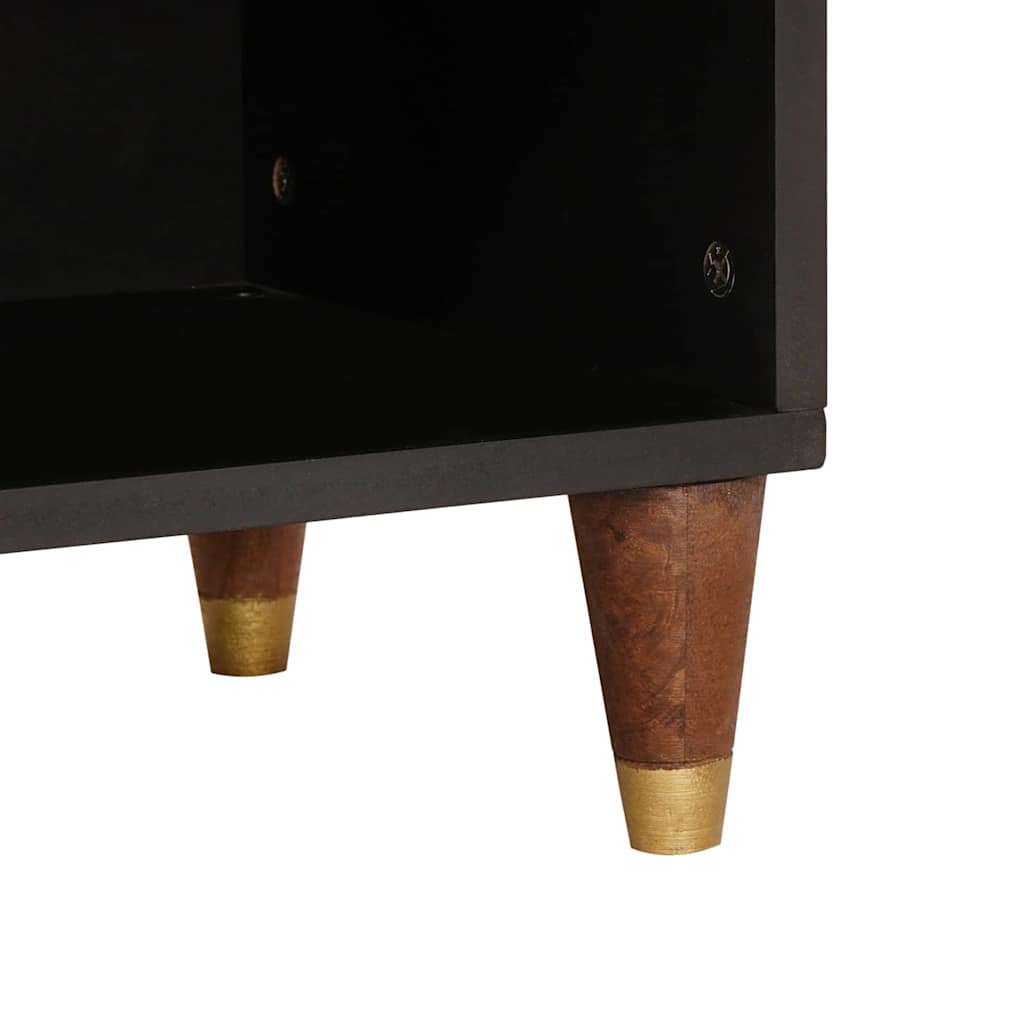 Tv-Skåp Med Låda Brun 100 X 33,5 X 46 Cm Massivt Mangoträ