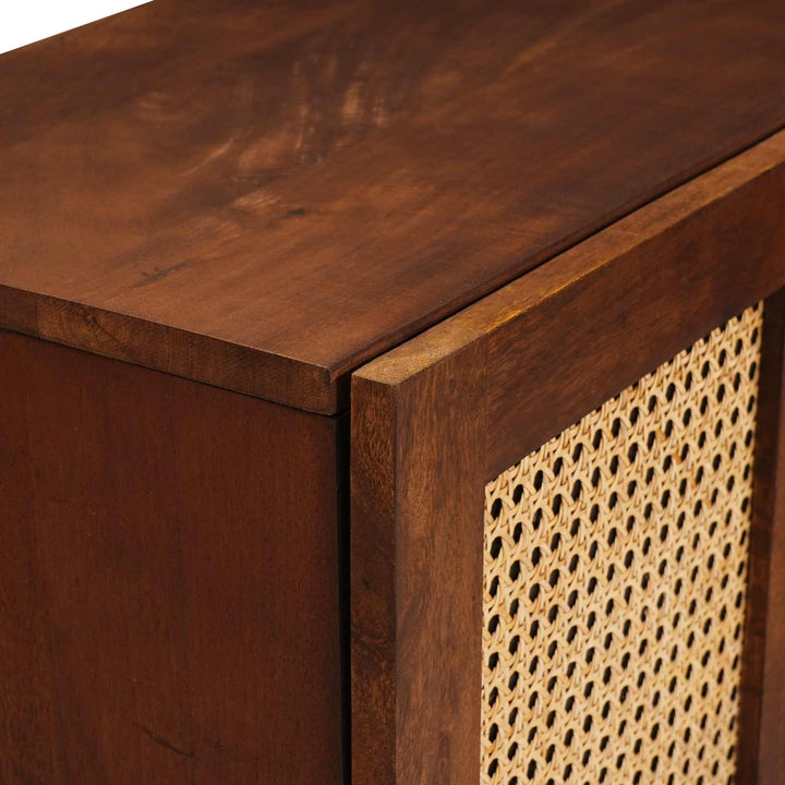 Sideboard Brun 90 X 33,5 X 75 Cm Massivt Mangoträ