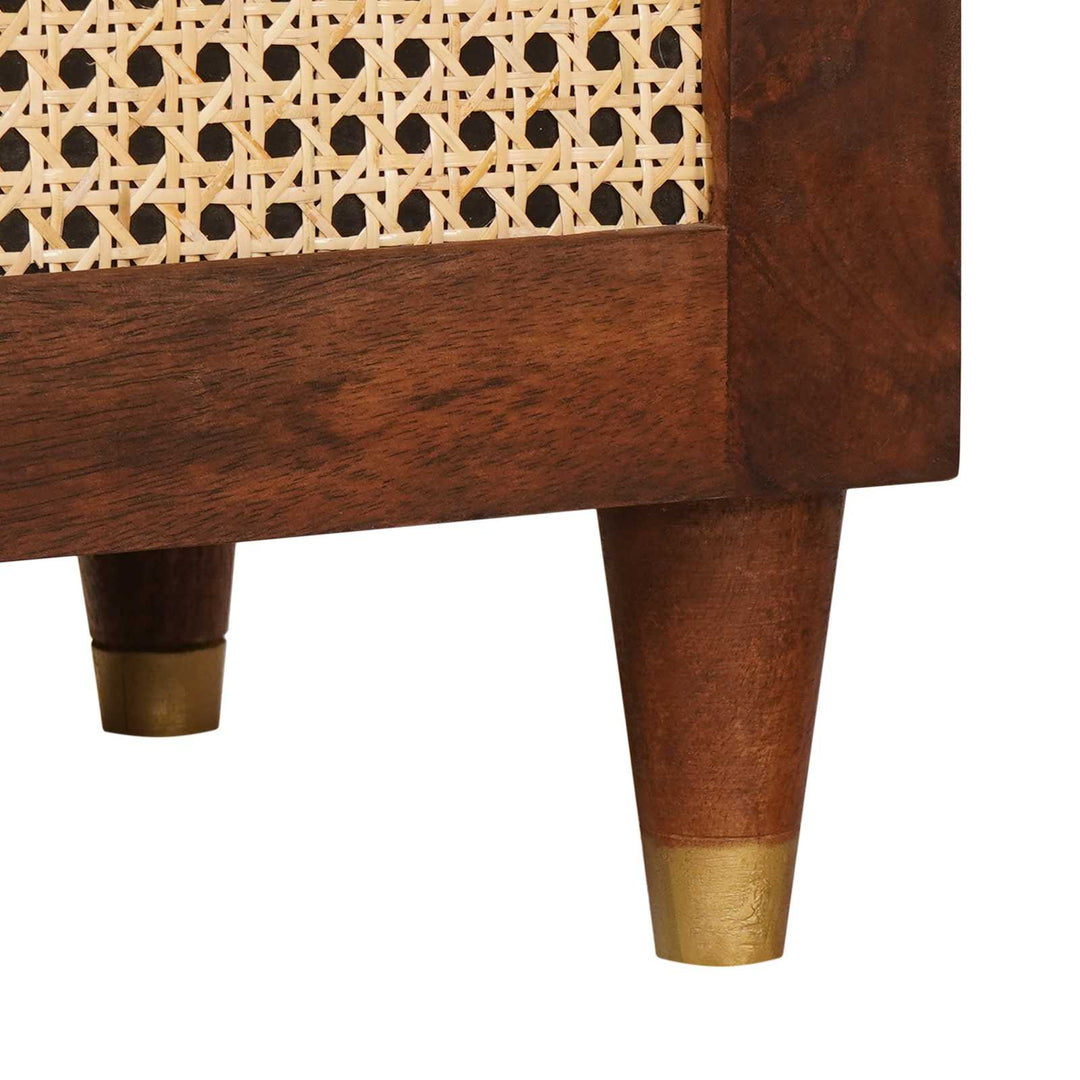 Sideboard Brun 90 X 33,5 X 75 Cm Massivt Mangoträ