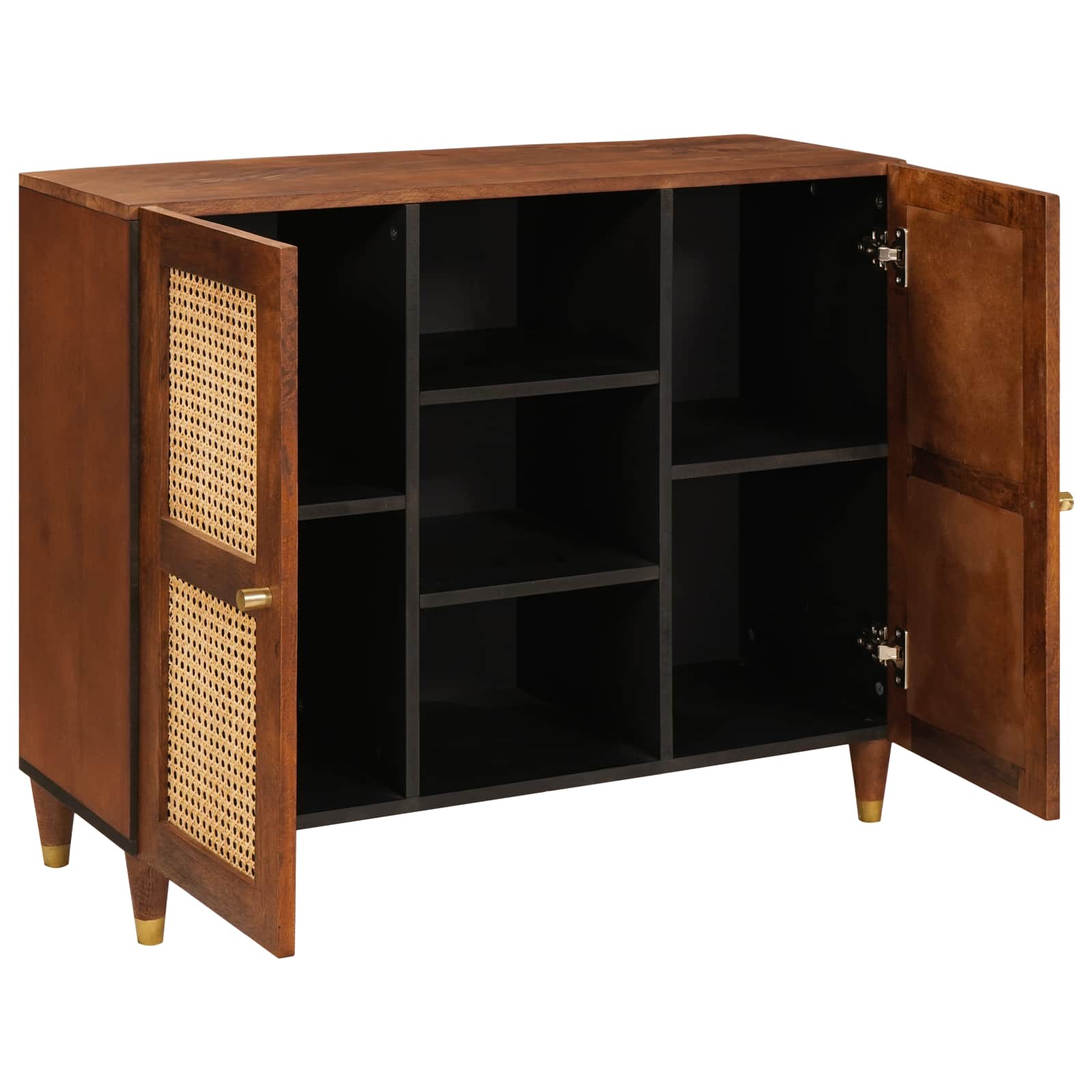 Sideboard Brun 90 X 33,5 X 75 Cm Massivt Mangoträ