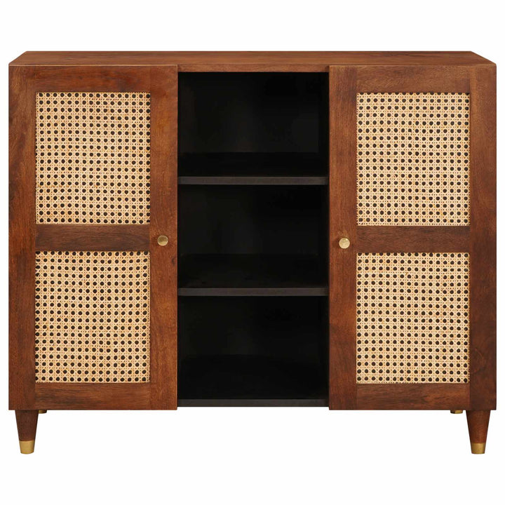 Sideboard Brun 90 X 33,5 X 75 Cm Massivt Mangoträ
