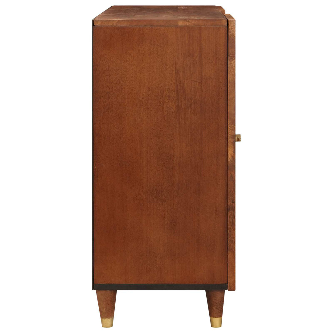 Sideboard Brun 90 X 33,5 X 75 Cm Massivt Mangoträ
