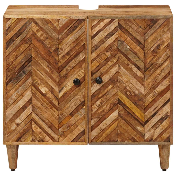 Diskbänksskåp Med Lagring Brun 62 X 33 X 58 Cm Massivt Mangoträ