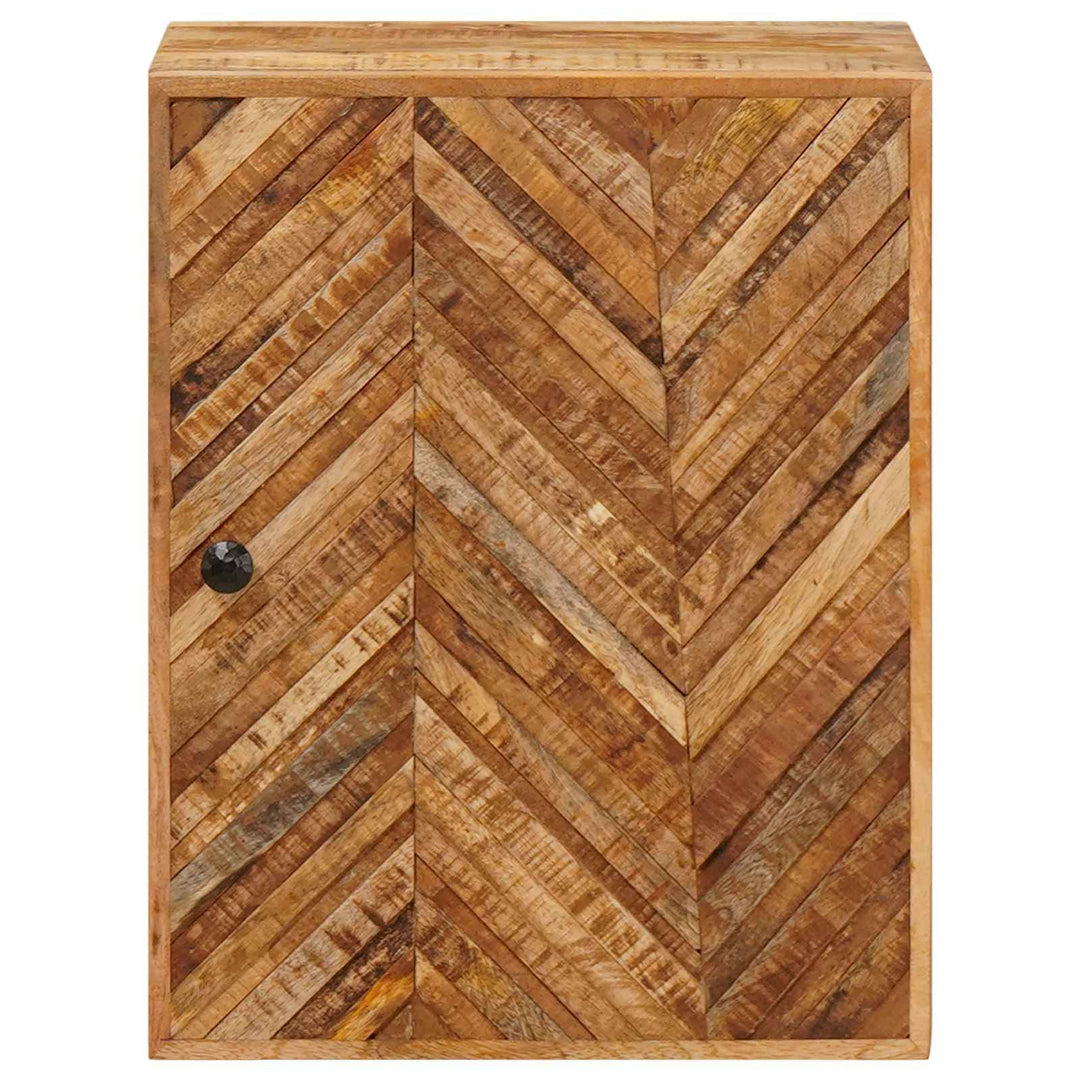 Hängande Skåp Med Dörr Brun 38 X 33,5 X 48 Cm Massivt Mangoträ