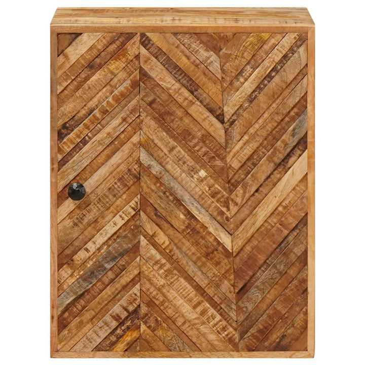 Hängande Skåp Med Dörr Brun 38 X 33,5 X 48 Cm Massivt Mangoträ