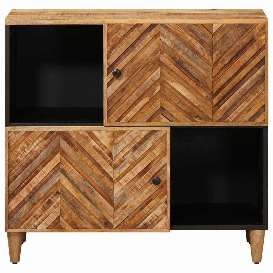 Förvaringsskåp Med Dörr Brun 80 X 33,5 X 75 Cm Massivt Mangoträ