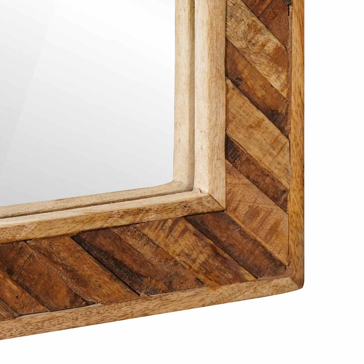 Spegel Väggmonterad Med Spegel Brun 70 X 50 X 3 Cm Glas