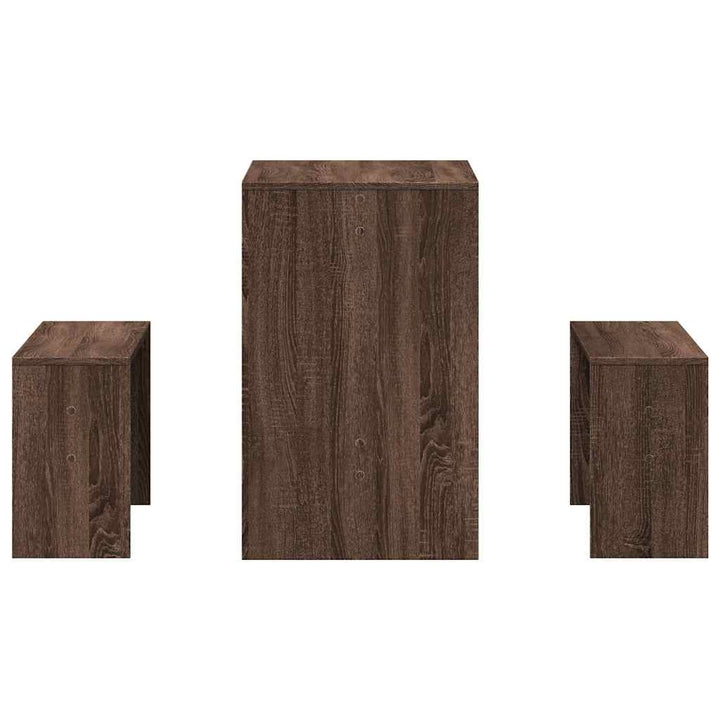 Matbord Och Bänkset 3 Delar I Konstruerat Trä