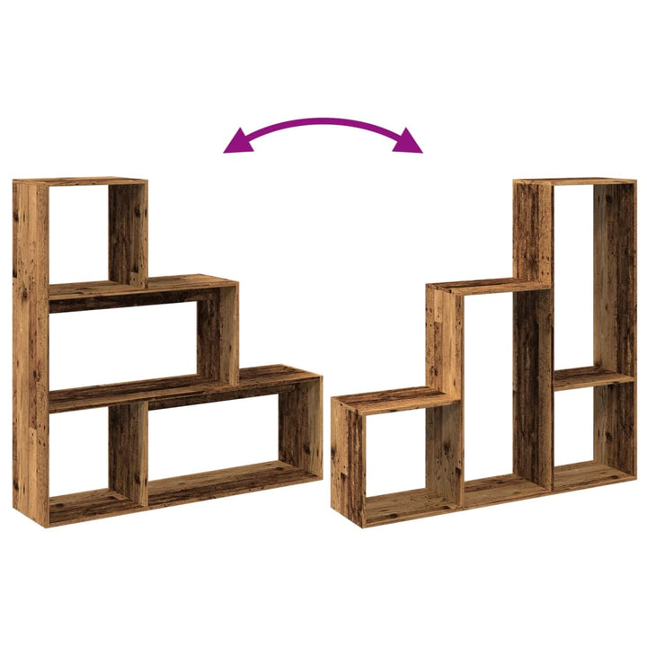 Bokhylla/Rumsavdelare 3 Hyllplan 123X29X Konstruerat Trä