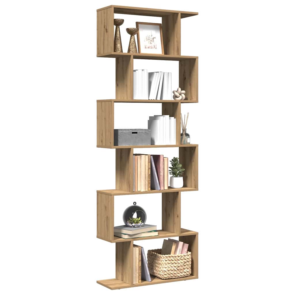 Bokhylla/Rumsavdelare 5 Hyllplan 70X24X Konstruerat Trä