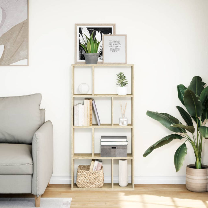 Bokhylla Sonoma-Ek 60X20X120,5 Cm Konstruerat Trä