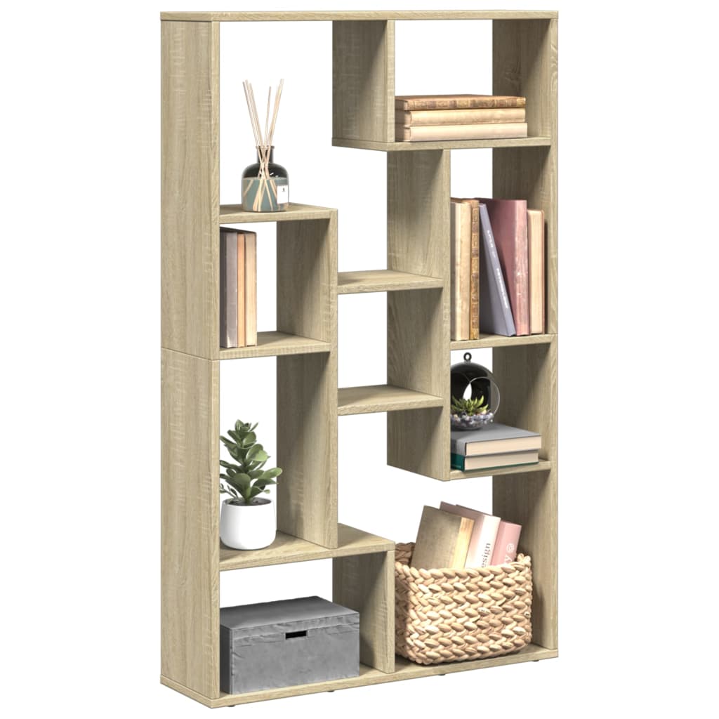 Bokhylla Sonoma-Ek 60X20X120,5 Cm Konstruerat Trä