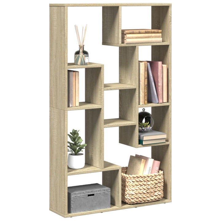 Bokhylla Sonoma-Ek 60X20X120,5 Cm Konstruerat Trä