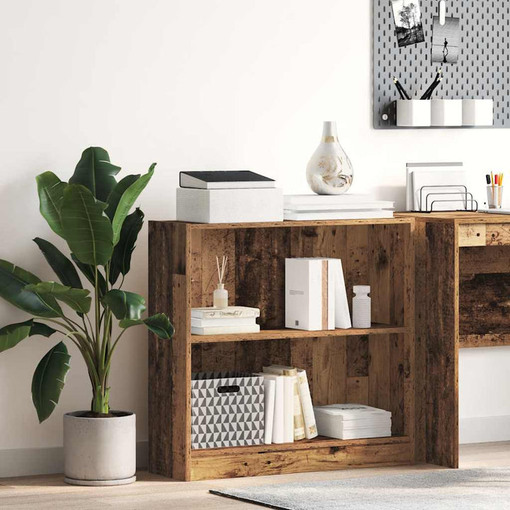 Bokhylla Åldrat Trä 80X24X Konstruerat Trä