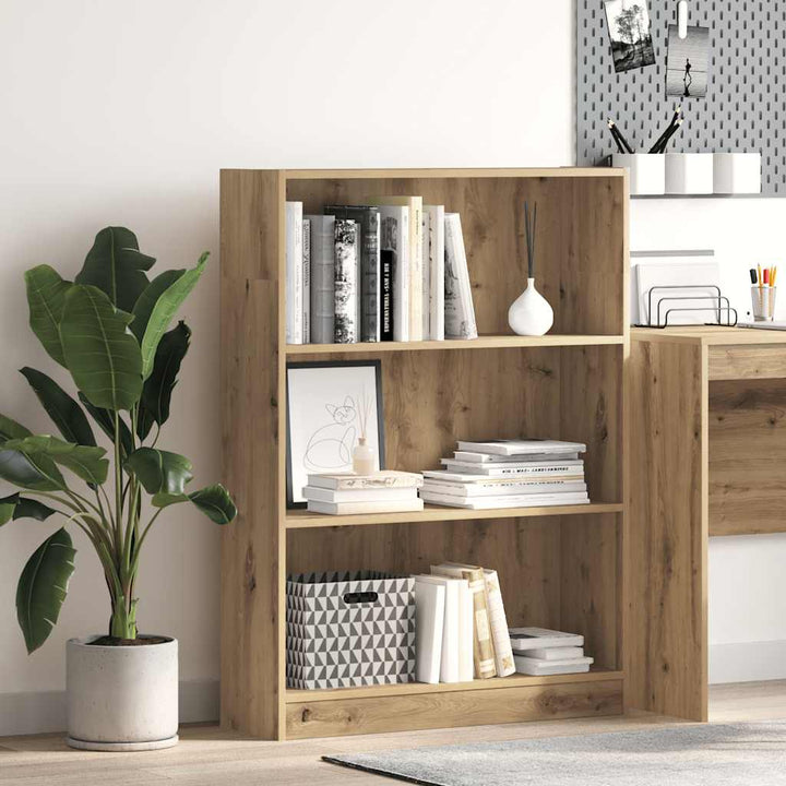 Bokhylla Åldrat Trä 80X24X Konstruerat Trä