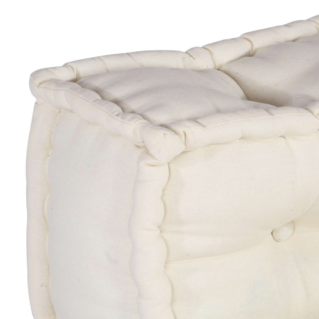 Modulsofa Enhet Tyg Gräddvit 210 X 70 X 56 Cm