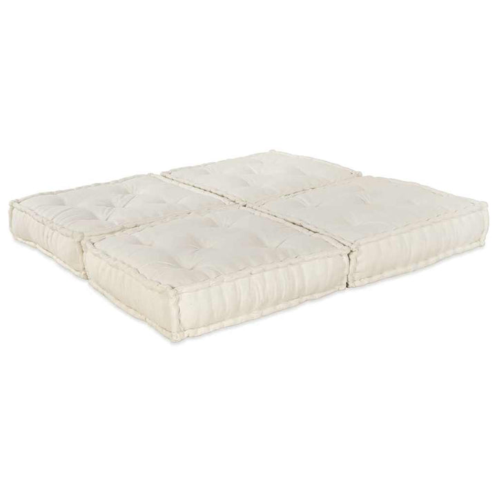 Modulsofa Enhet 2 St Tyg Gräddvit 140 X 70 X 36 Cm