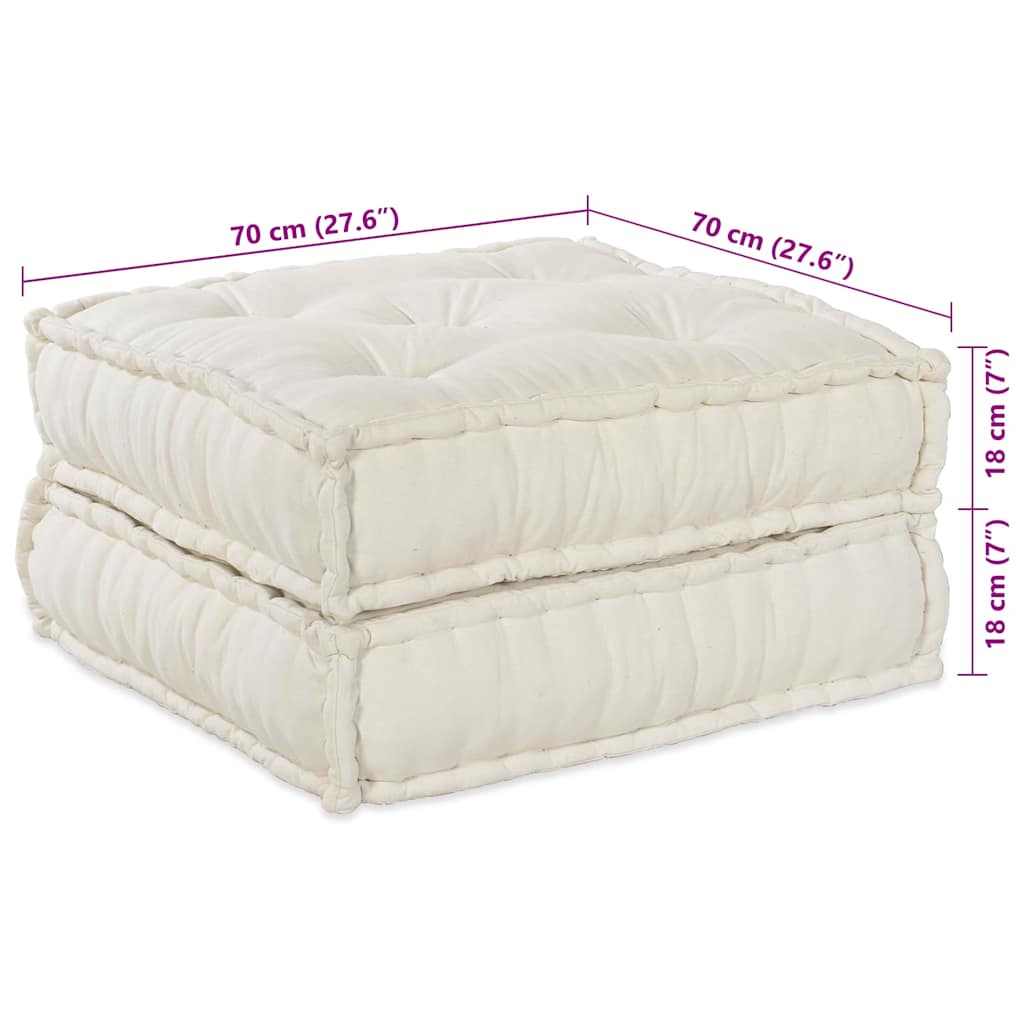 Modulsofa Enhet 2 St Tyg Gräddvit 140 X 70 X 36 Cm