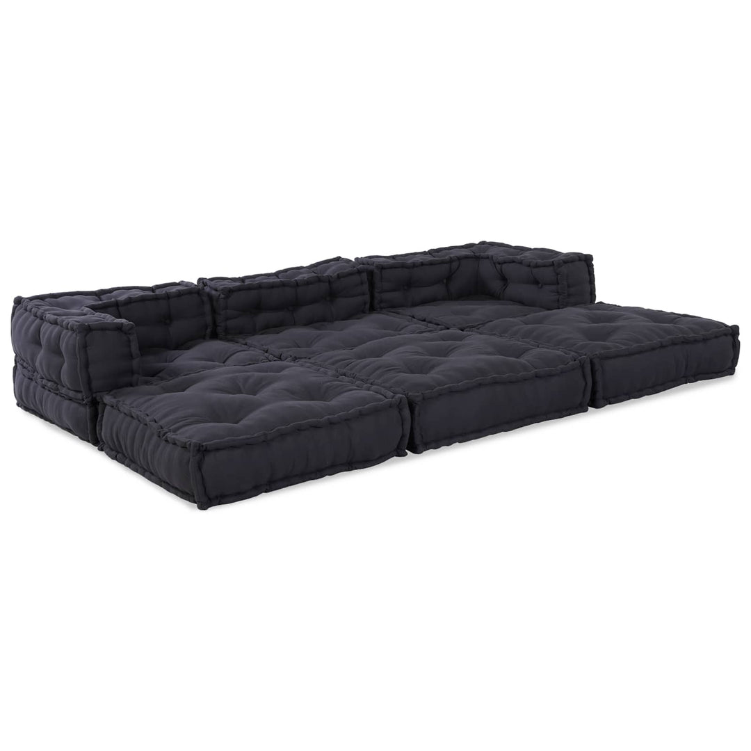 Modulsofa Enhet Tyg Antracit 210 X 70 X 56 Cm