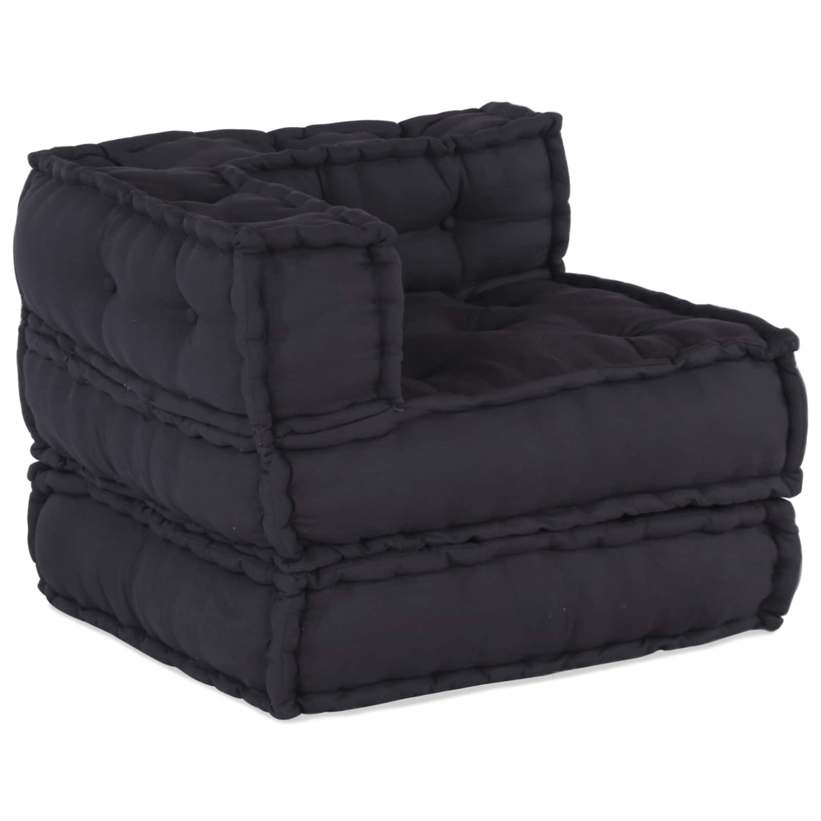 Modulsofa Enhet Tyg Antracit 210 X 140 X 56 Cm