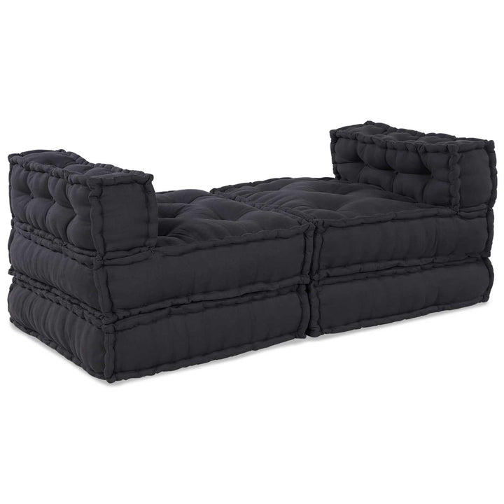 Modulsofa Enhet Tyg Antracit 210 X 140 X 56 Cm