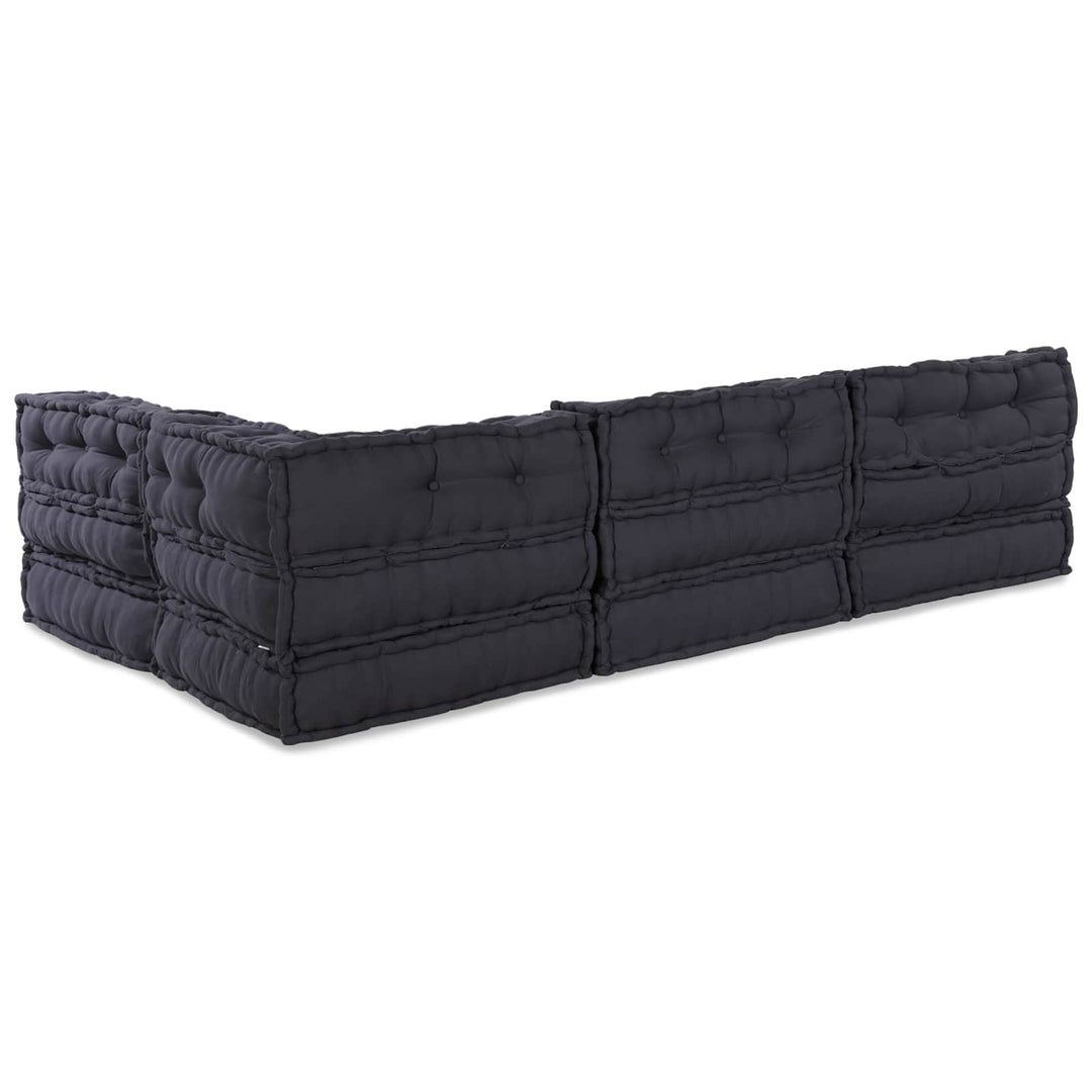 Modulsofa Enhet Tyg Antracit 210 X 140 X 56 Cm