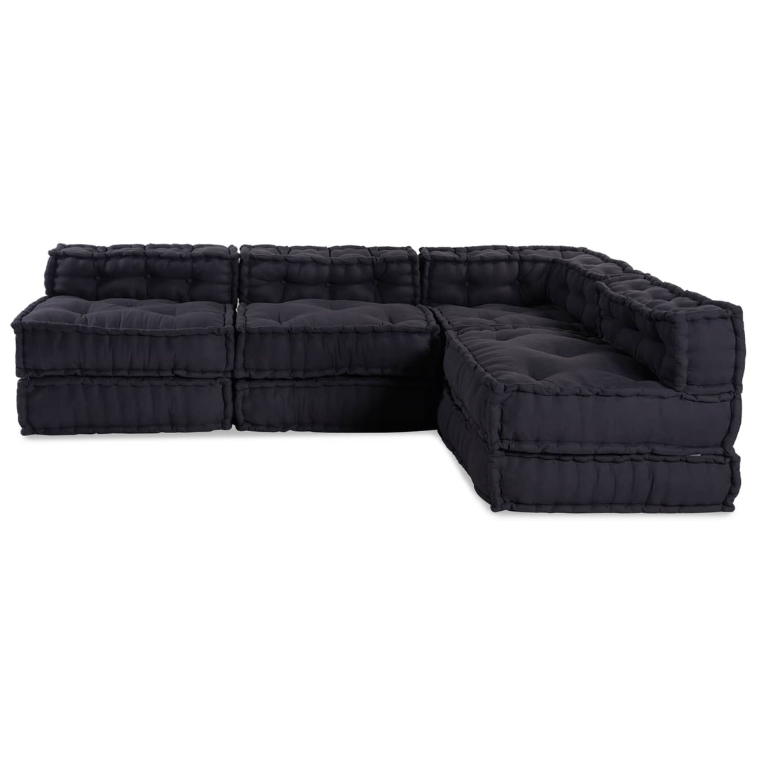 Modulsofa Enhet Tyg Antracit 210 X 140 X 56 Cm