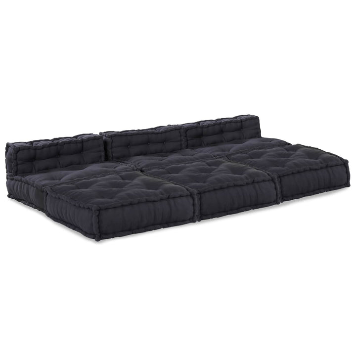 Modulsofa Enhet Tyg Antracit 210 X 140 X 56 Cm