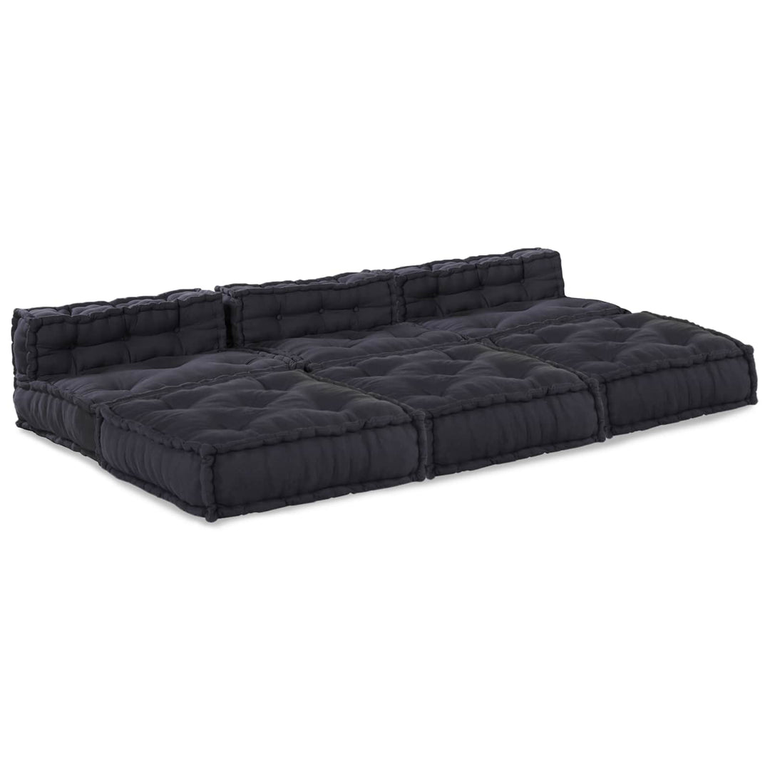 Modulsofa Enhet Tyg Antracit 210 X 140 X 56 Cm