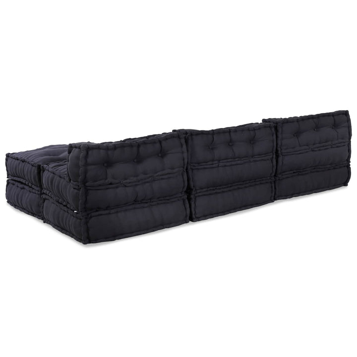 Modulsofa Enhet Tyg Antracit 210 X 140 X 56 Cm