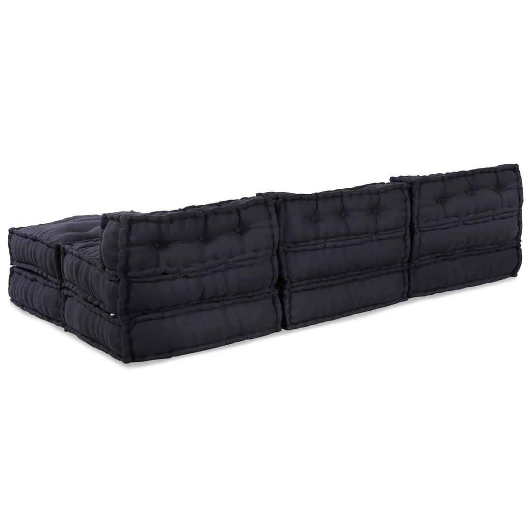 Modulsofa Enhet Tyg Antracit 210 X 140 X 56 Cm