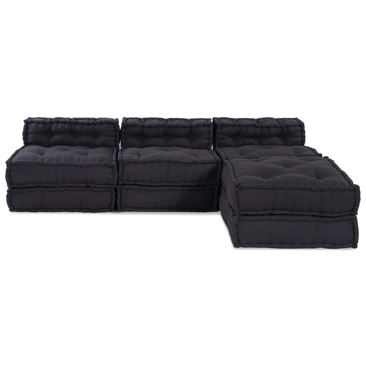 Modulsofa Enhet Tyg Antracit 210 X 140 X 56 Cm