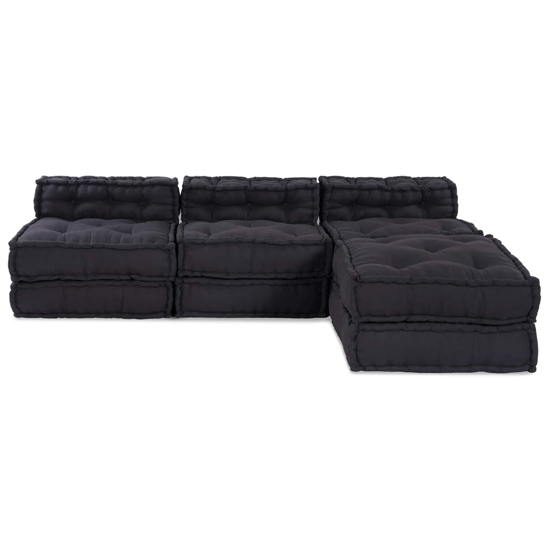 Modulsofa Enhet Tyg Antracit 210 X 140 X 56 Cm