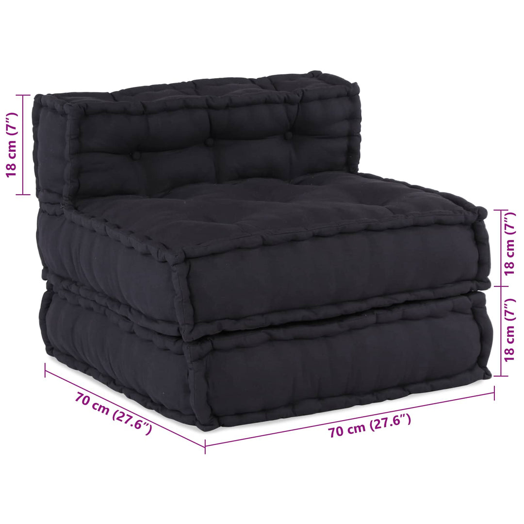 Modulsofa Enhet Tyg Antracit 210 X 140 X 56 Cm