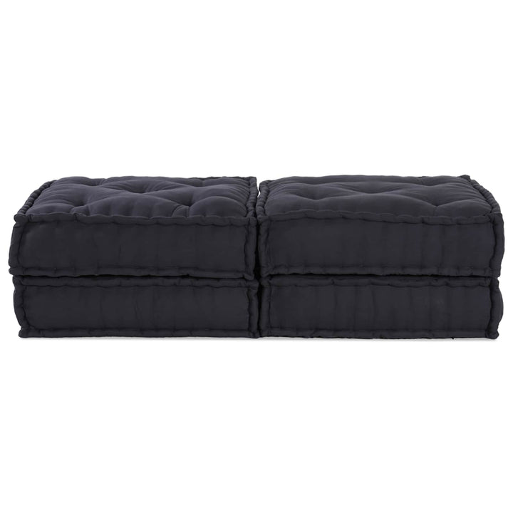 Modulsofa Enhet 2 St Tyg Antracit 140 X 70 X 36 Cm