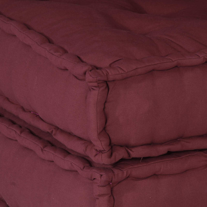Modulsofa Enhet Tyg Bordeaux 210 X 70 X 56 Cm