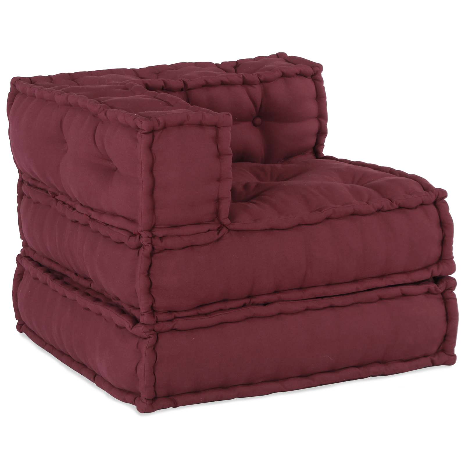 Modulsofa Enhet Tyg Bordeaux 210 X 70 X 56 Cm