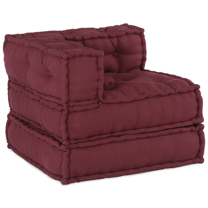 Modulsofa Enhet Tyg Bordeaux 210 X 70 X 56 Cm
