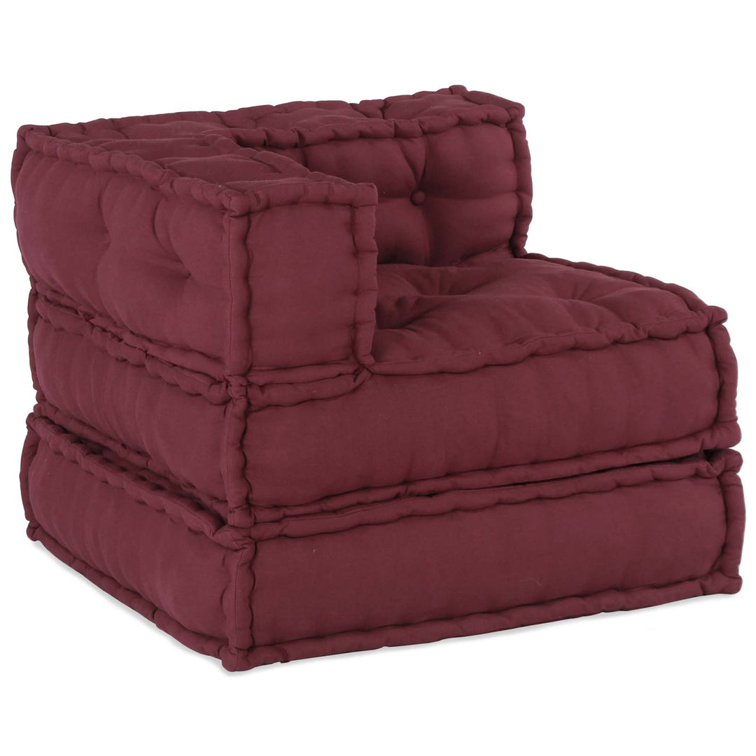 Modulsofa Enhet Tyg Bordeaux 210 X 70 X 56 Cm
