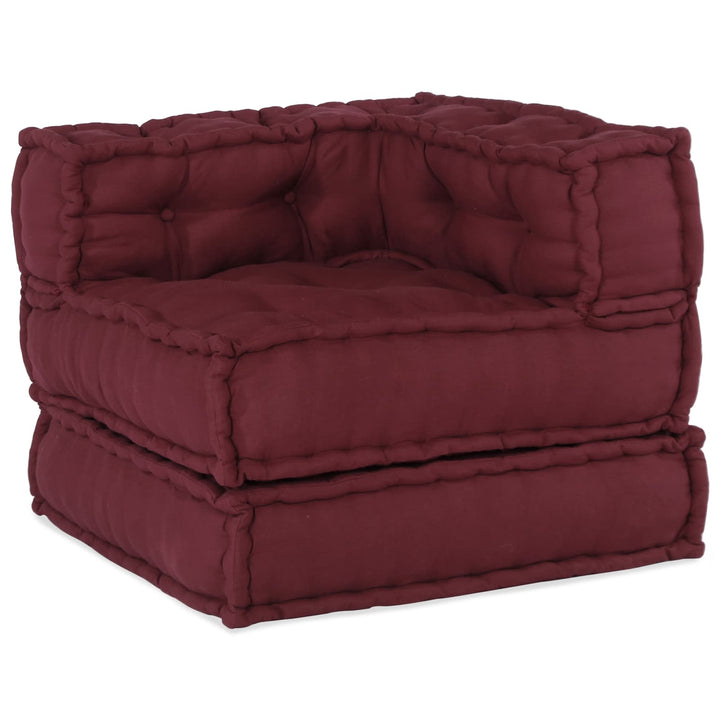 Modulsofa Enhet Tyg Bordeaux 210 X 70 X 56 Cm