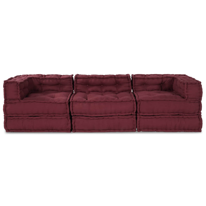 Modulsofa Enhet Tyg Bordeaux 210 X 70 X 56 Cm