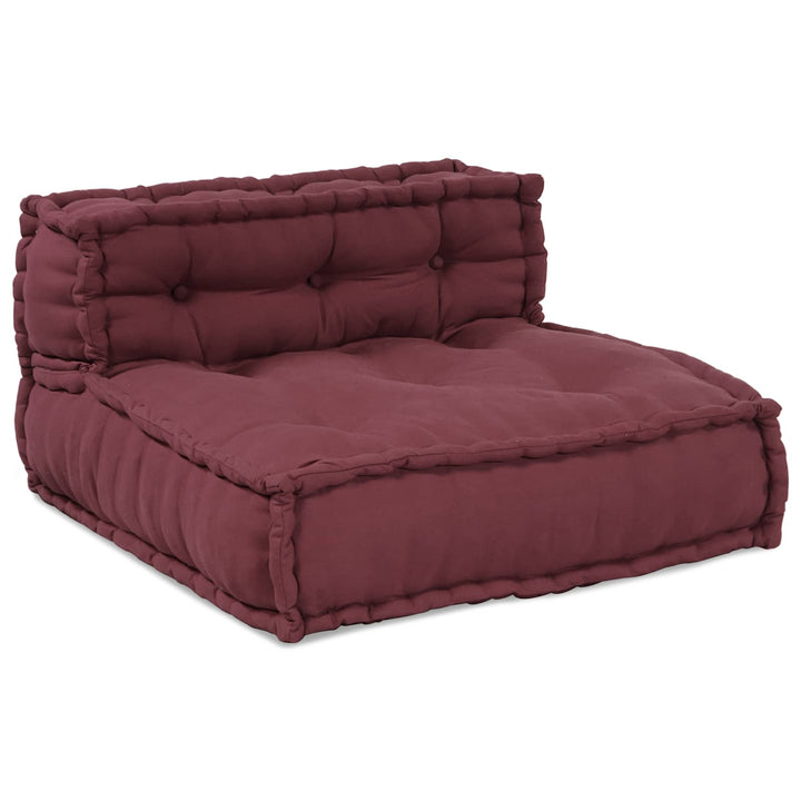 Modulsofa Enhet Tyg Bordeaux 210 X 140 X 56 Cm
